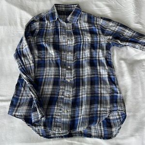 Ralph Lauren blue/grey plaid shirt S